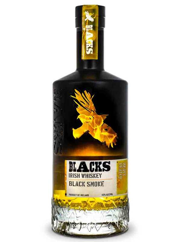 Blacks Black Smoke Irish Whiskey Heavily Peated 43% 700ml